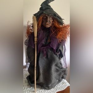 Vintage/Primitive witch tree topper 1980’s 23 inches tall